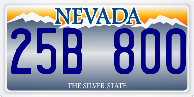 NV license plate 25B800