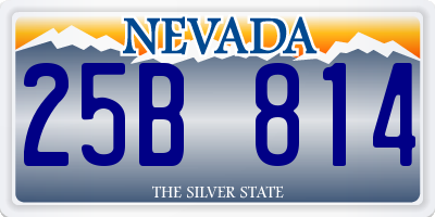 NV license plate 25B814