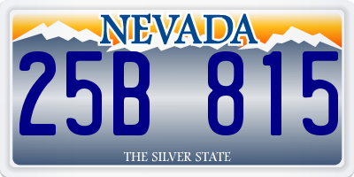 NV license plate 25B815