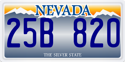 NV license plate 25B820