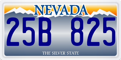 NV license plate 25B825