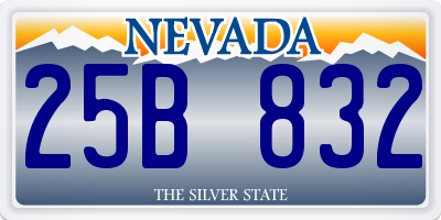 NV license plate 25B832