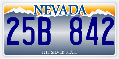 NV license plate 25B842