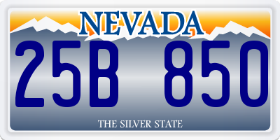 NV license plate 25B850