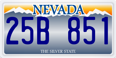 NV license plate 25B851