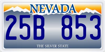 NV license plate 25B853