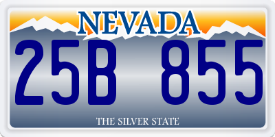 NV license plate 25B855