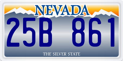 NV license plate 25B861