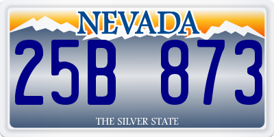 NV license plate 25B873