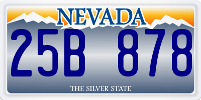 NV license plate 25B878