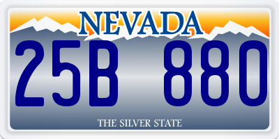 NV license plate 25B880