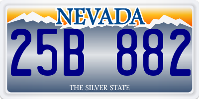 NV license plate 25B882