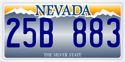 NV license plate 25B883