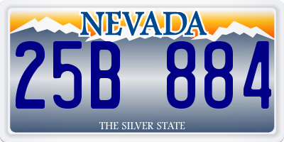 NV license plate 25B884