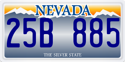 NV license plate 25B885