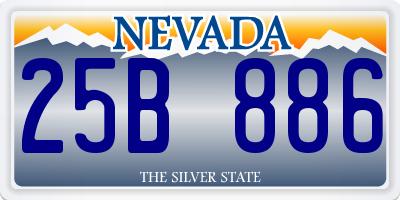 NV license plate 25B886