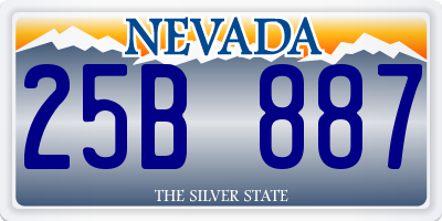 NV license plate 25B887