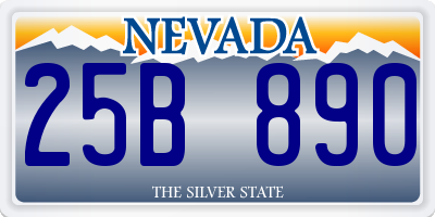 NV license plate 25B890