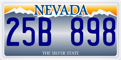 NV license plate 25B898