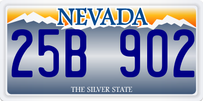 NV license plate 25B902