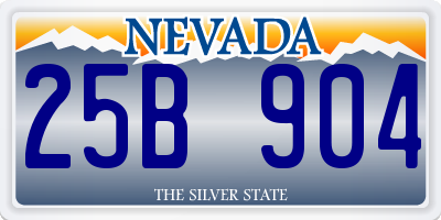 NV license plate 25B904