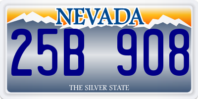 NV license plate 25B908