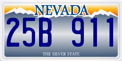 NV license plate 25B911