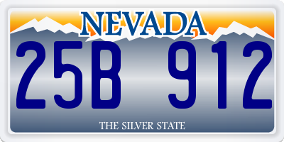 NV license plate 25B912