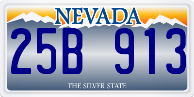 NV license plate 25B913