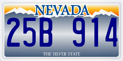 NV license plate 25B914