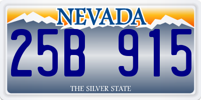 NV license plate 25B915