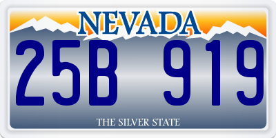 NV license plate 25B919