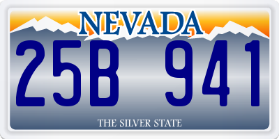 NV license plate 25B941