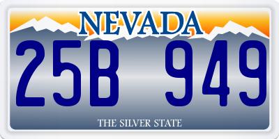 NV license plate 25B949