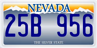 NV license plate 25B956