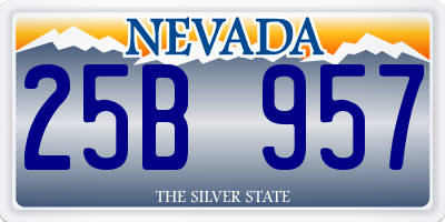 NV license plate 25B957