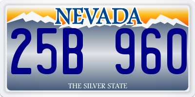 NV license plate 25B960
