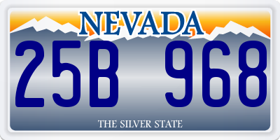 NV license plate 25B968