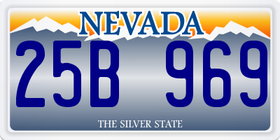 NV license plate 25B969