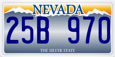 NV license plate 25B970