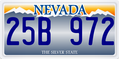 NV license plate 25B972