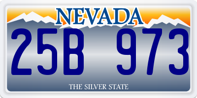 NV license plate 25B973
