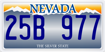 NV license plate 25B977