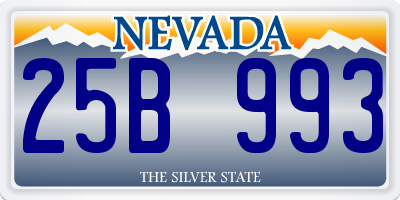 NV license plate 25B993