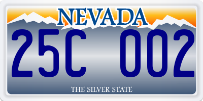 NV license plate 25C002
