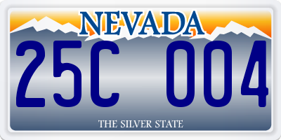 NV license plate 25C004