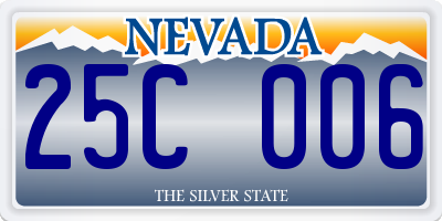 NV license plate 25C006