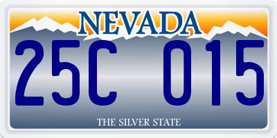 NV license plate 25C015