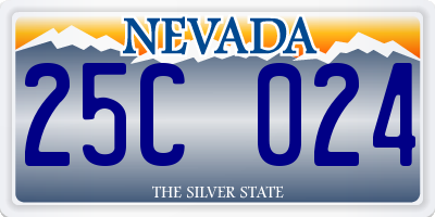 NV license plate 25C024