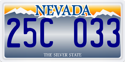 NV license plate 25C033